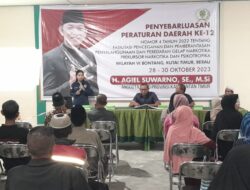 Anggota DPRD Kaltim Agiel Suwarno Sosperda Kaltim Nomor 4 Tahun 2022 Di Kota Bontang