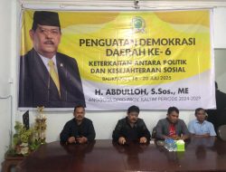 Penguatan Demokrasi Daerah Kembali Digelar, H. Abdullah Tekankan Pentingnya Kesejahteraan Sosial Sebagai Tujuan Politik.