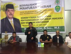 H. Abdullah Tegaskan Pentingnya Internalisasi Nilai Pancasila Lewat Sosialisasi Perda Pendidikan Kebangsaan