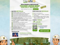 Sertifikasi Instruktur KKNI Level 4 Jadi Langkah Strategis PU Kukar Bangun SDM Konstruksi.