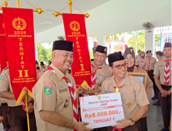 Kecamatan Loa Janan Dinobatkan sebagai Kwarran Tergiat Pramuka Kukar 2025.