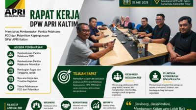 DPW APRI Kaltim Matangkan FGD dan Pelantikan Pengurus Lewat Rapat Kerja.