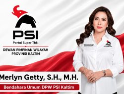 Merlyn Getty Resmi Bergabung dengan PSI, Perkuat Kepengurusan DPW Kaltim.