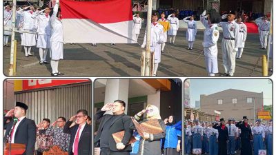 Semarak HUT ke-81 RI, SMK Medika Samarinda Satukan Semangat Nasionalisme Bersama Ramayana Square.
