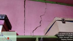 Rumah Warga Sepaso Selatan Retak, Aktivitas Blasting KPC Disorot.